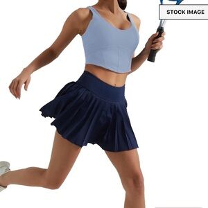 NWT- Baby Blue/ Light Blue Cropped Corset Tank Top/ workout bustier